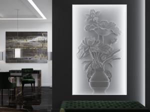 Трехмерная декоративная гипсовая панель