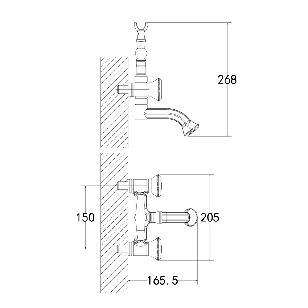 Смеситель для ванны и душа Lemark Jasmin LR6614B двухвентильный цвет бронза 88410650 STLM-2191290 - Вид №6