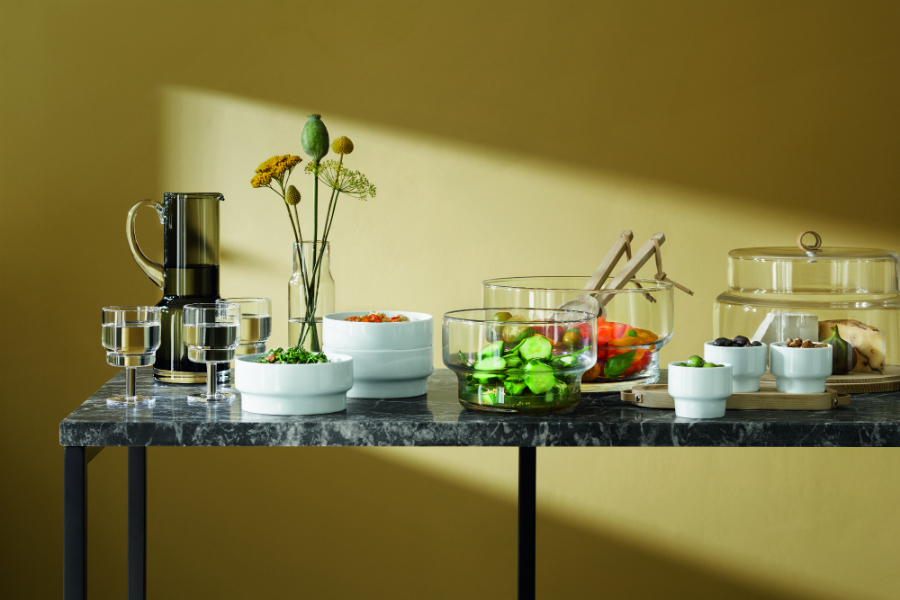 G1326-27-301 Блюдо глубокое utility с деревянными приборами d27 см LSA International  - Вид №1