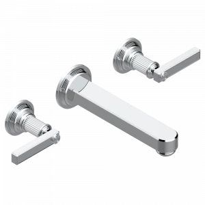 U9L-41SGB Внешняя часть смесителя встраиваемого в стену для ванны на три отверстия с изливом СУПЕР ГОЛИАФ Thg-paris Grand central с металлическими ручками-рукоятками Хромированный