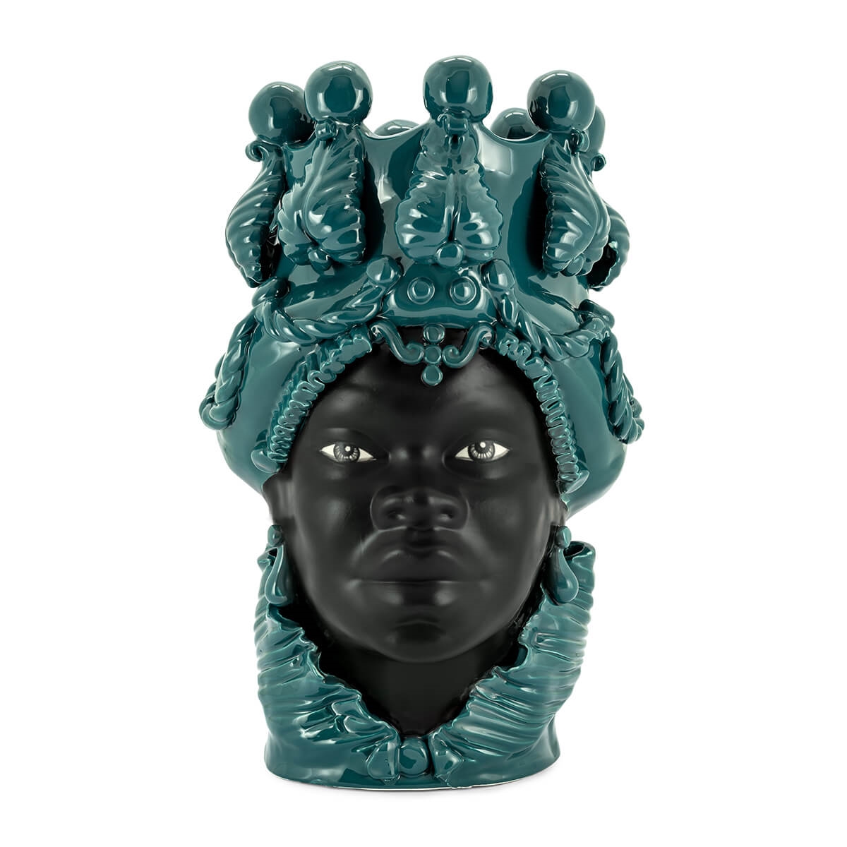201082-BT ABHIKA ВАЗА MORO BIG LADY SIMPLY MAT BLACK MAT  - Вид №3
