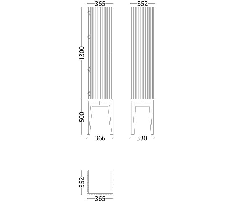 Деревянная колонна для ванной комнаты с дверями Park Avenue MARILYN ARCH-00087173