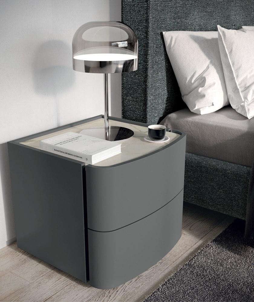 Febal Casa Лаковая прикроватная тумба с ящиками Marlene sun-id-1441840 - Вид №1