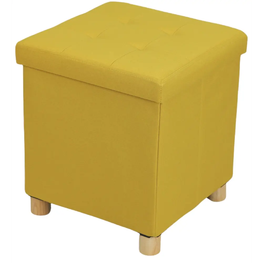 Пуф-столик складной 38x38x43 см цвет желтый DREAM RIVER STLM-2107195