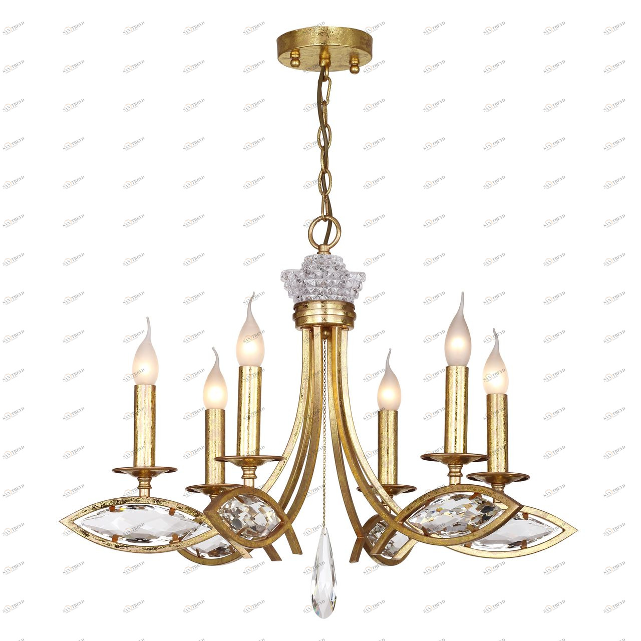 Подвесная люстра Favourite Tesoro 1927-6P FAVOURITE ДИЗАЙНЕРСКИЕ, TESORO GOLD 057231 Золотой 