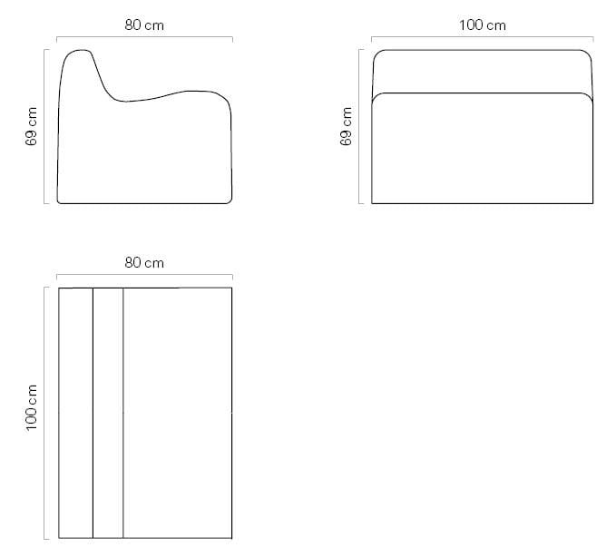 Садовый диван из искусственной кожи Trona облако ARCH-00074055 - Вид №2
