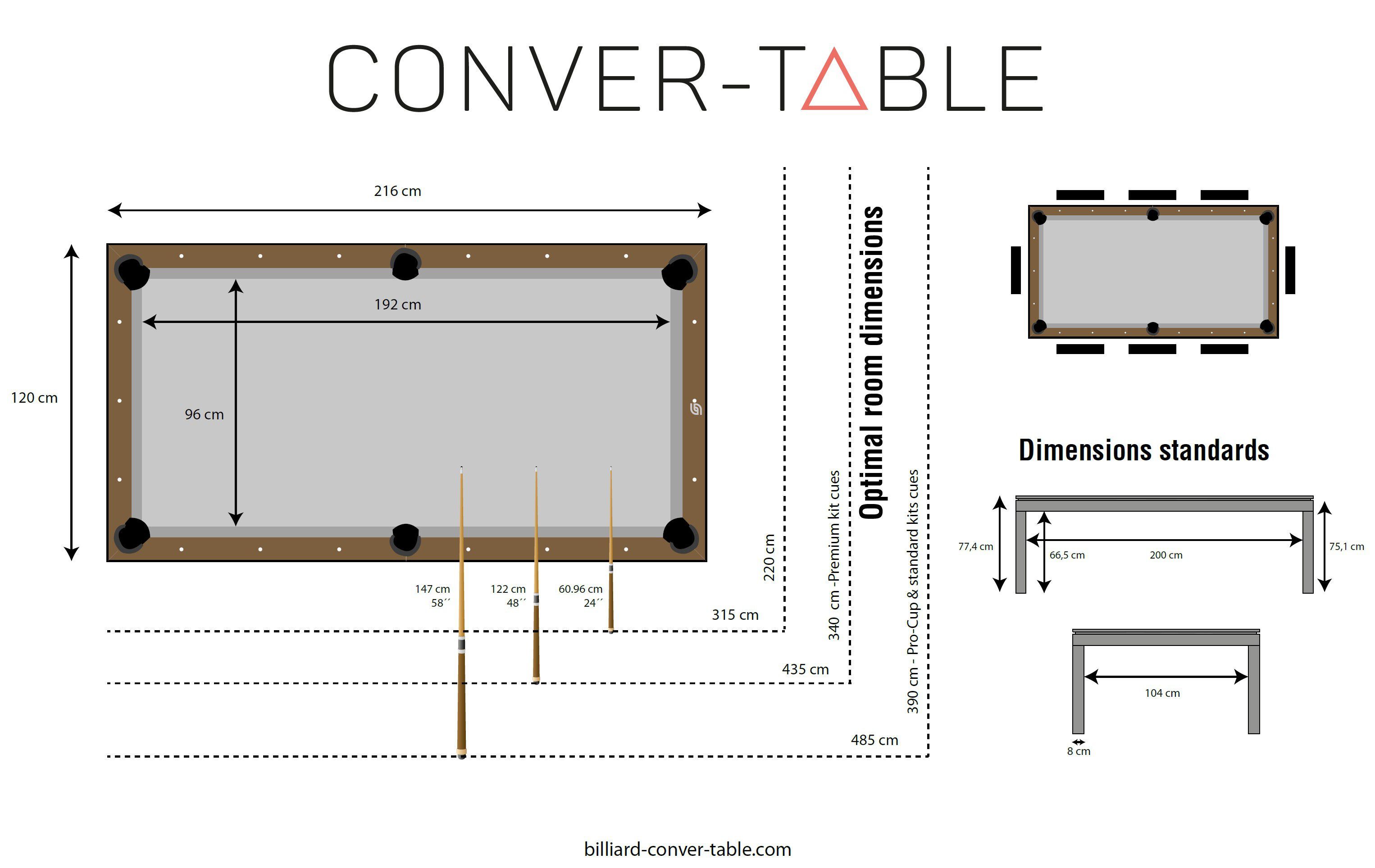 Стальной бильярдный стол Fusiontables Saluc Convertable ARCH-00119770 - Вид №4
