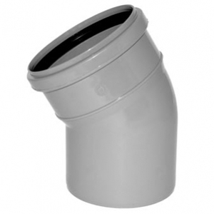 Отвод ПВХ канализационная D110мм 30 градусов Политек 6298 - Вид №1