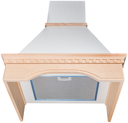 MERION 60 CB Настенная вытяжка, ширина 60 см, отвод/рециркуляция, 650 м3/час, электронное управление, 3 скорости,галогеновое освещение 2х20 вт, таймер, анодированный алюминиевый жироулавливающий фильтр, угольный фильтр с6с (опция), 42-58 дб, цвет кремовый Santreyd 