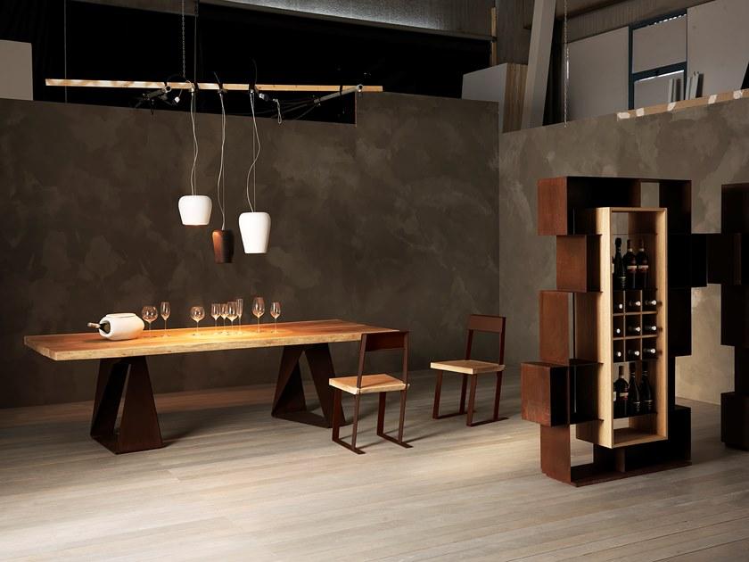 ELITE TO BE Стол со столешницей из массива дерева и металлическим основанием Eno sun-id-1504979 - Вид №1