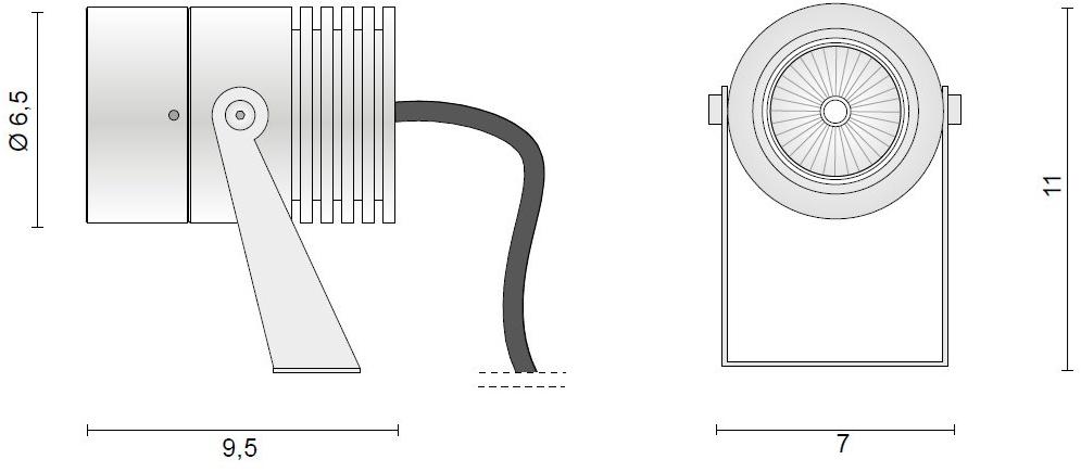 EGOLUCE Регулируемый светодиодный уличный светильник Vision 4555 - Вид №2