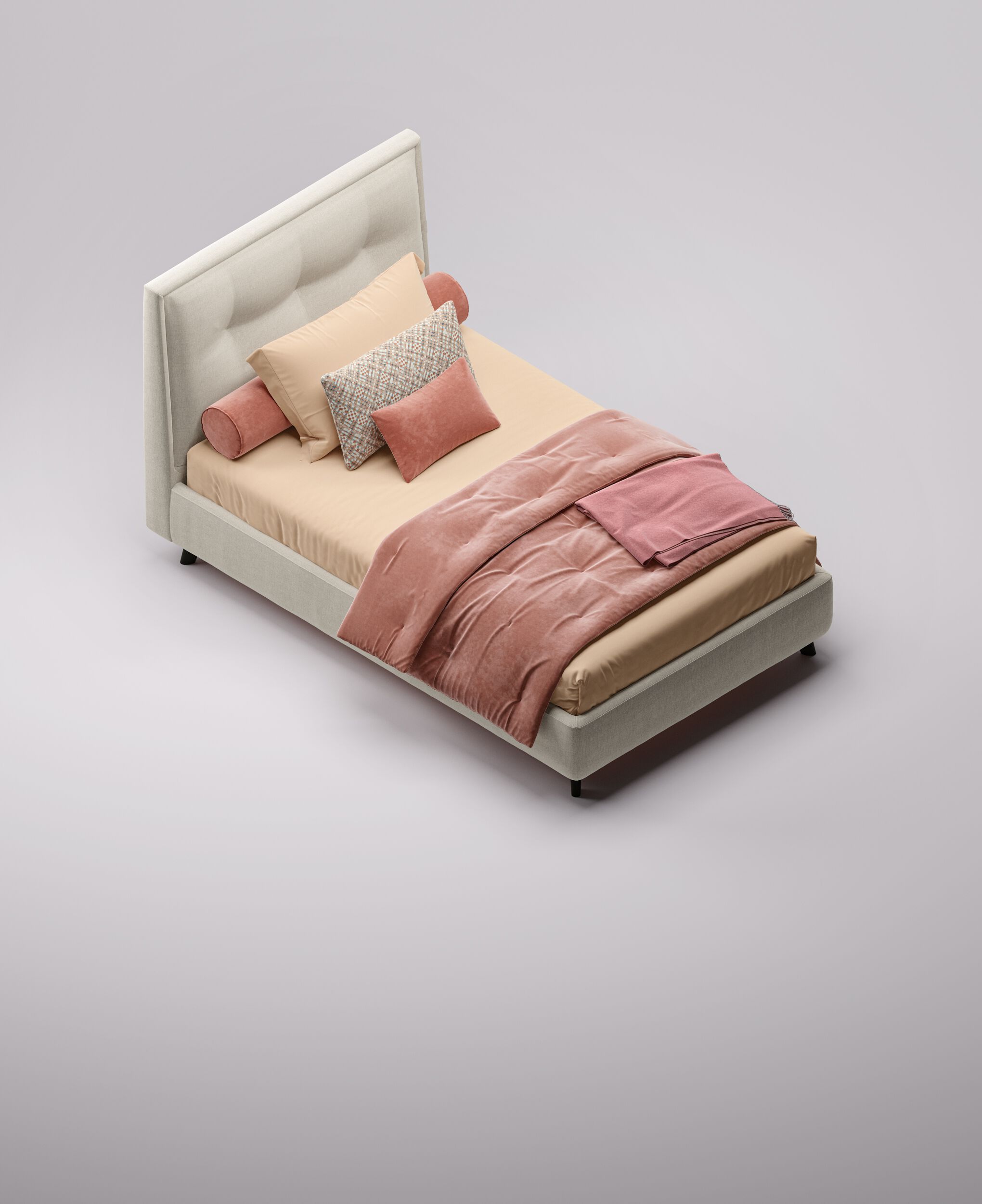 Односпальная кровать из ткани с мягким изголовьем Twils VENUS ARCH-00029060 - Вид №6