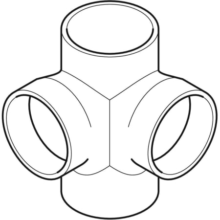 GEBERIT 310.083.14.1 Крестовина двухплоскостная Geberit Silent-db20 88,5°  - Вид №1