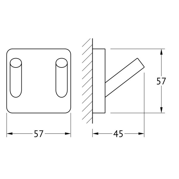 Крючок двойной ELLUX Avantgarde (Чехия) AVA 001 sun-id-561604 - Вид №2