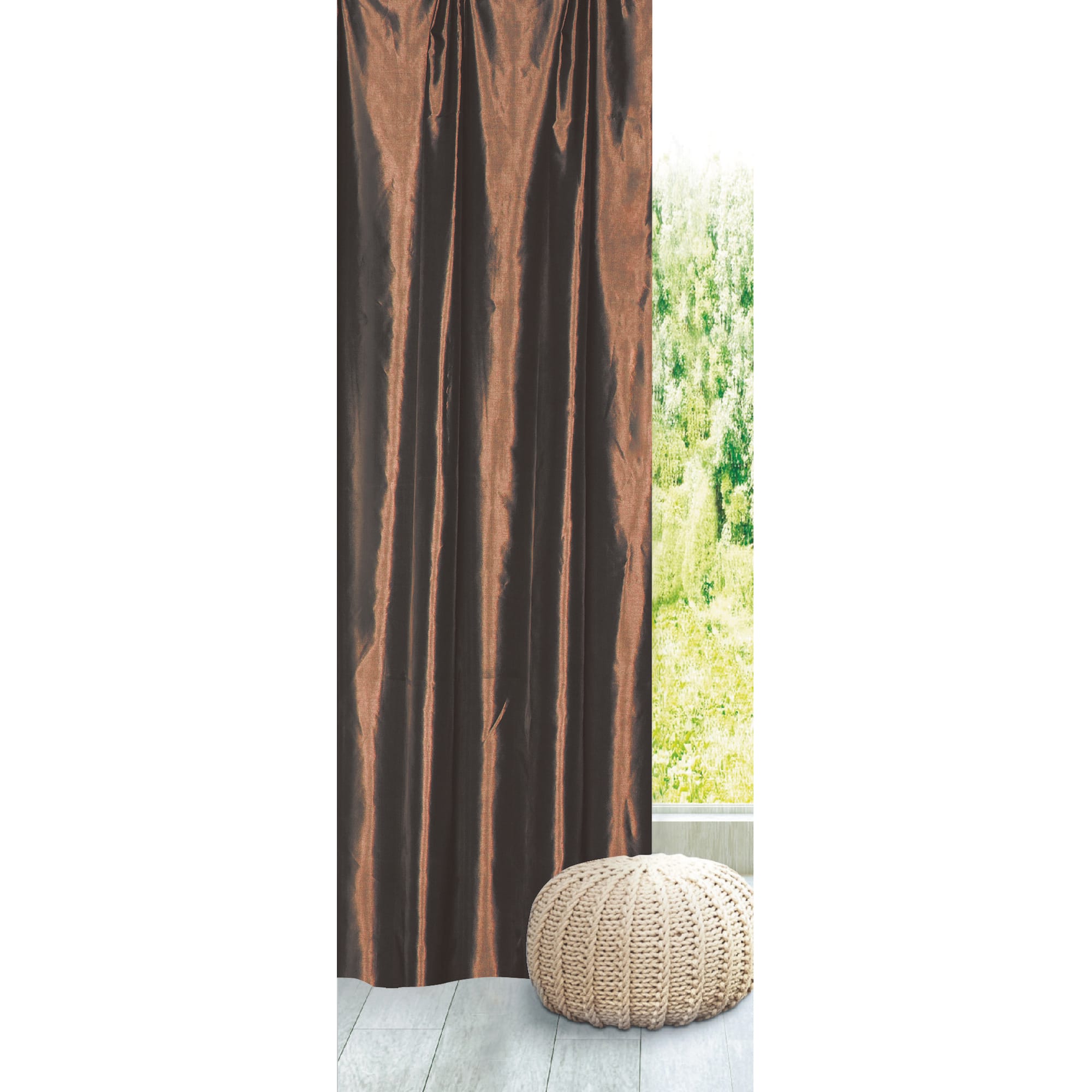 82111947 Штора на ленте «Taffy Kenya 1», 140х260 см, однотон, цвет шоколадный Santreyd  - Вид №3
