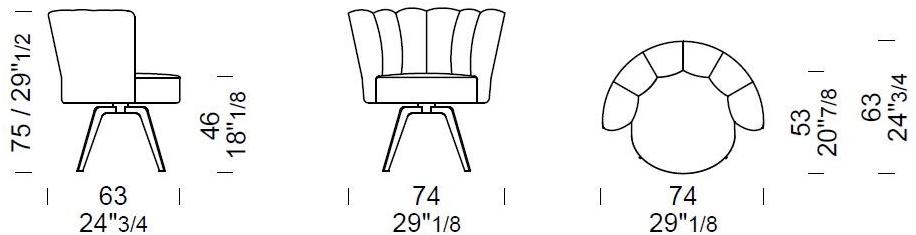 Borzalino Мягкое кожаное кресло Diva sun-id-1513565 - Вид №6