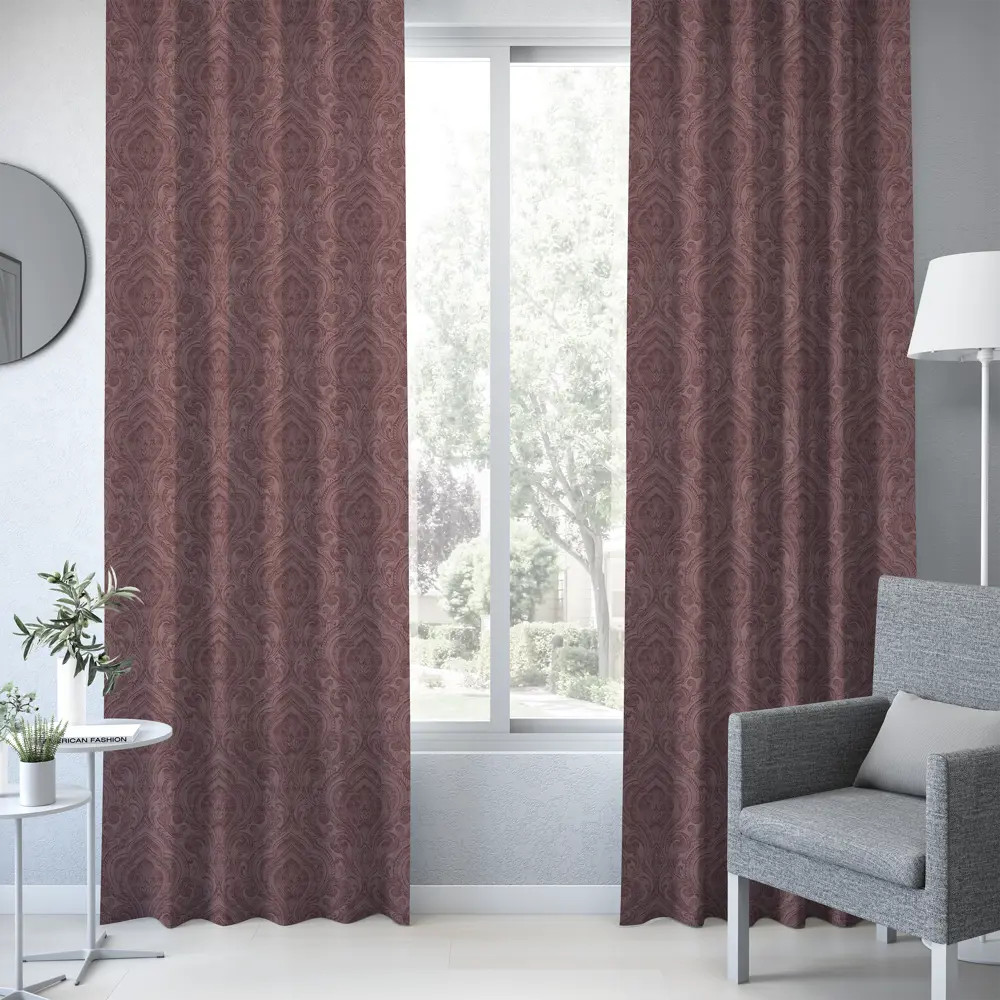 Штора на ленте Ivett 160x280 см цвет розовый 83407027 STLM-2088853 INSPIRE  - Вид №3