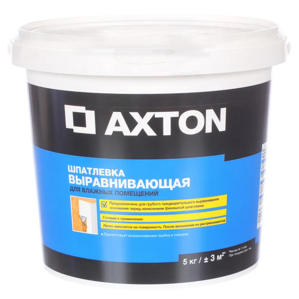 Шпатлевка выравнивающая для влажных помещений Axton 5 кг STLM-2094200