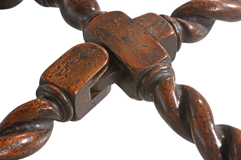 SOR27393 Ранний дубовый ячменный стол Twist Gateleg ijlbrown  - Вид №5