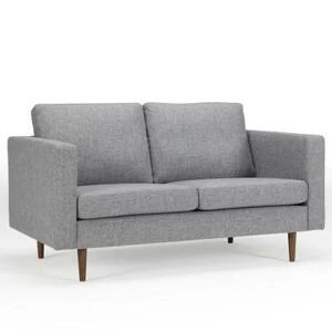 Диван двухместный Otto, дуб/орех, серый