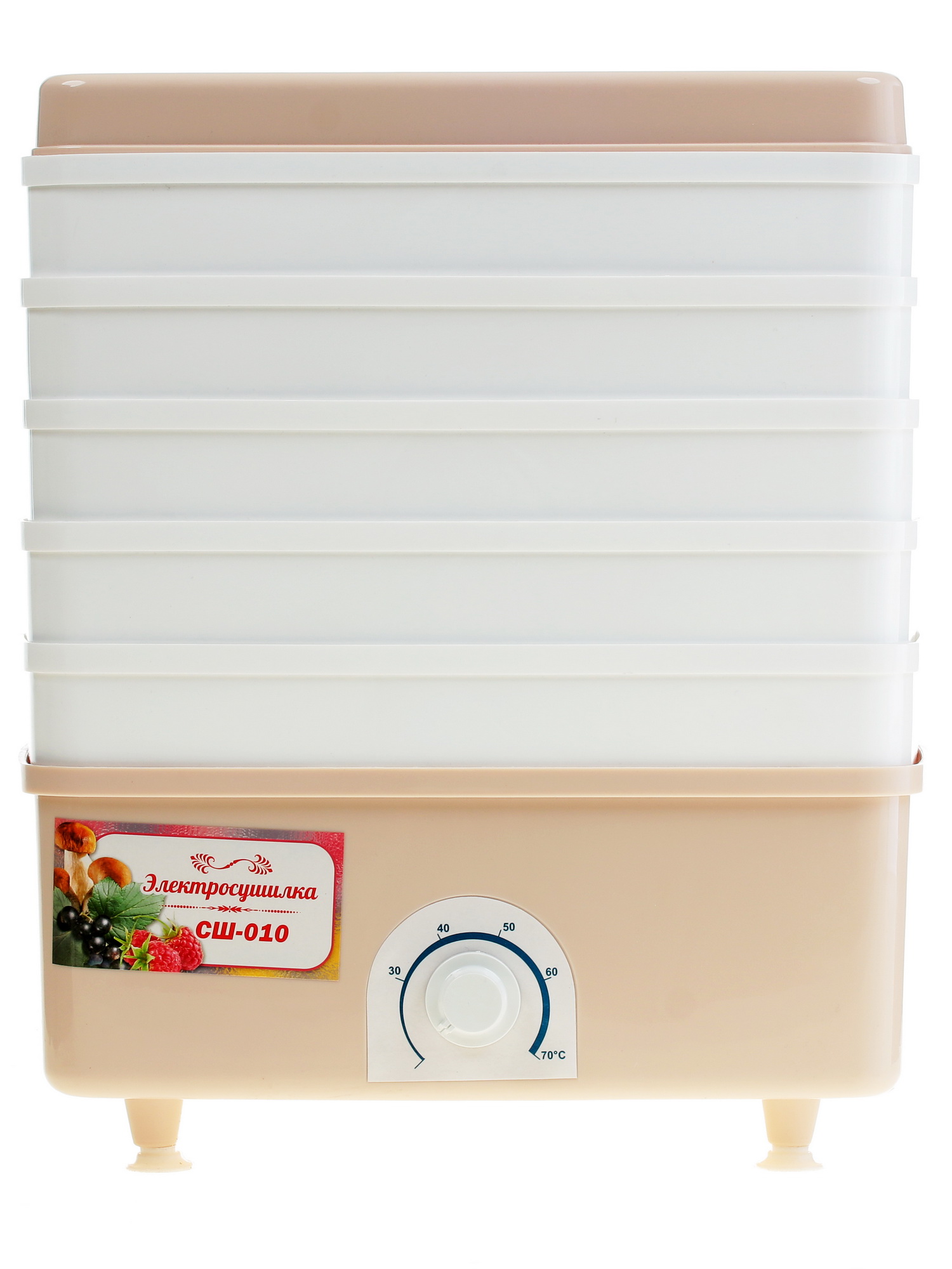 1088122 Сушилка для овощей и фруктов Дива Люкс СШ-010 бежевый РОТОР STDN-0118854 - Вид №1