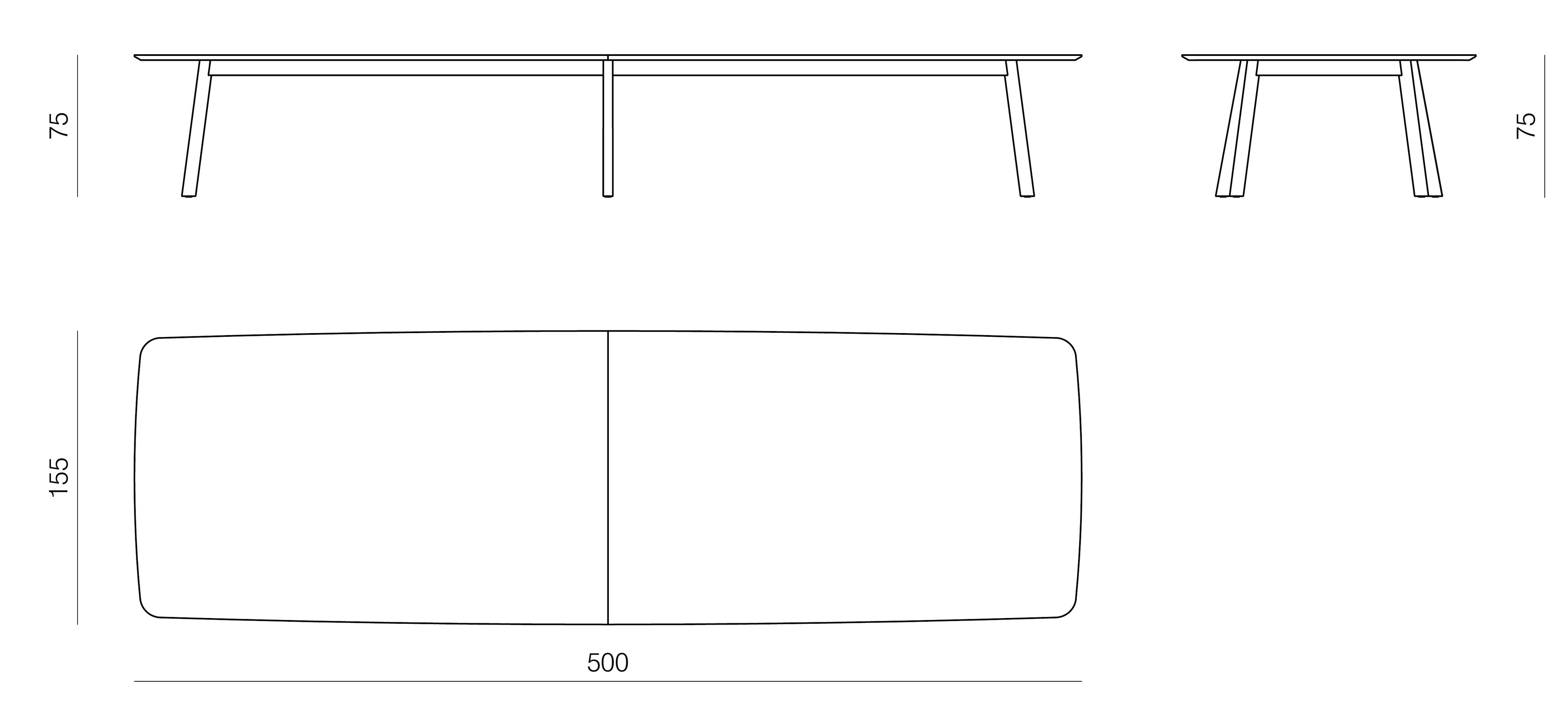 Деревянный прямоугольный стол для совещаний prostoria Rhomb ARCH-00037533 - Вид №3