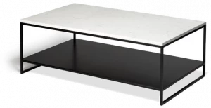 Ethnicraft Прямоугольный журнальный столик из каррарского мрамора Anders 60073