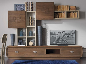 Деревянная секционная оборудованная стена