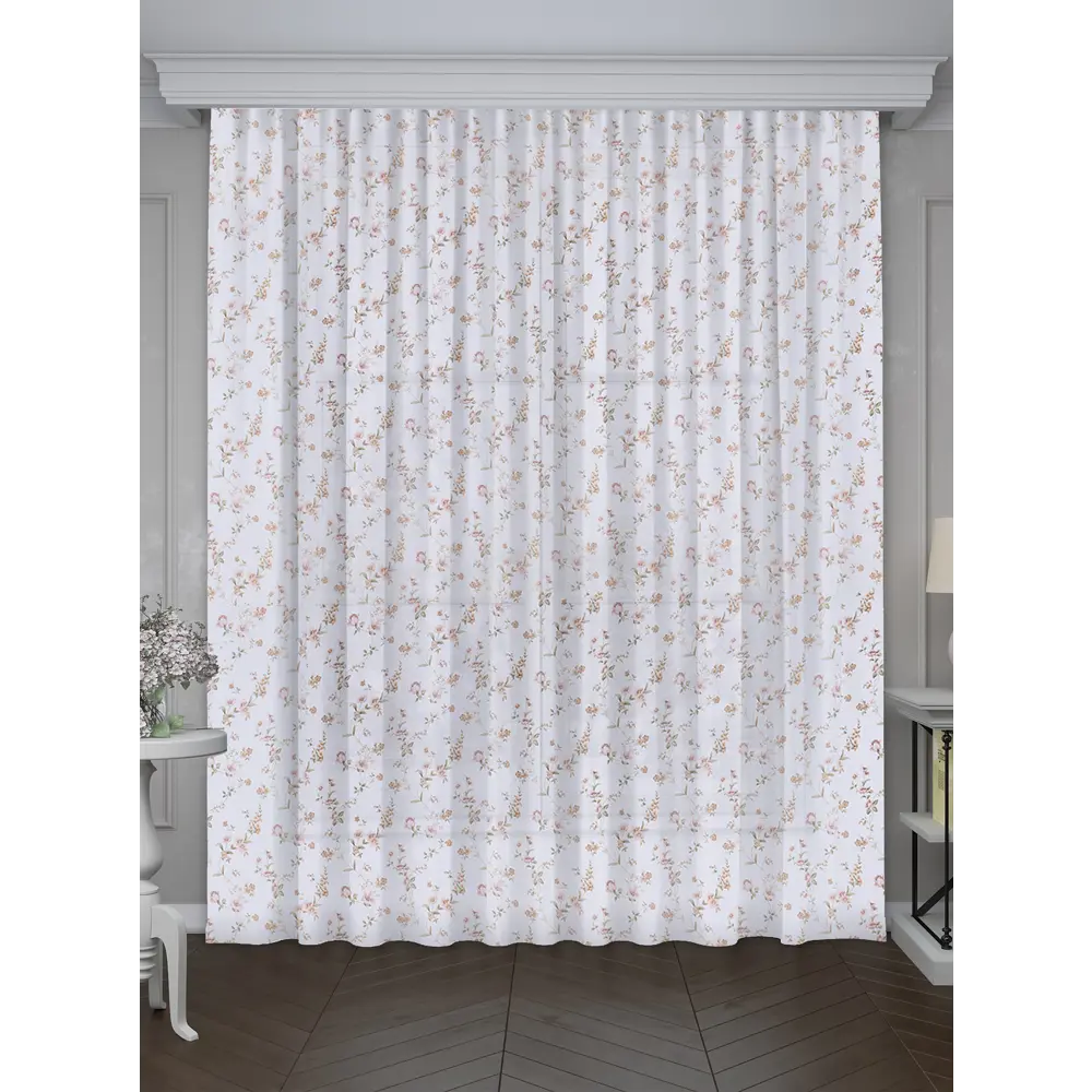 Тюль «Цветы» 1 п/м 280 см вуаль цвет жёлтый ТОРГОВЫЙ ДОМ ТЕКСТИЛЬ STLM-2004467 - Вид №3