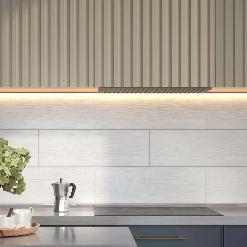 Плитка настенная Kerama Marazzi Сигма 20x60 см 1.2 м² матовая цвет белый полосы 87653864 STLM-2046377