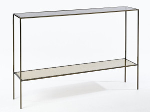 Консоль из закаленного стекла с полками