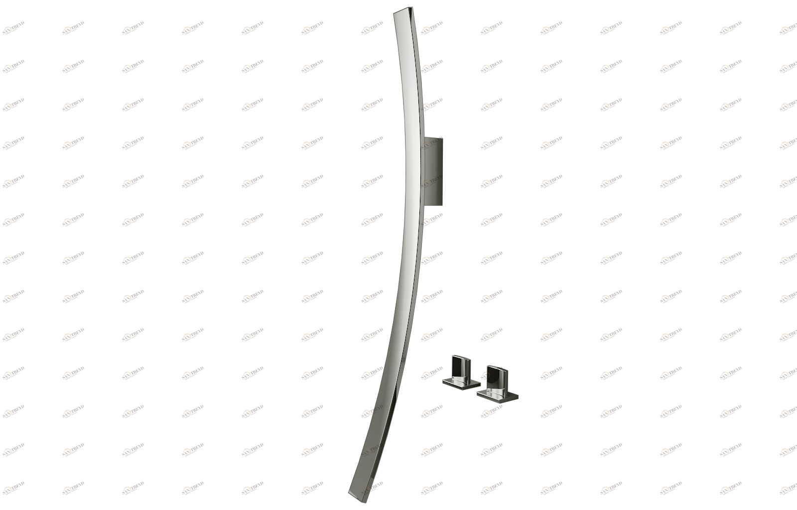 E-6000-C14-T-PC Колонна смеситель для раковины GRAFF черный_Architectural Black™;Крацованный никель;Матовый Черный;Полированный хром;полированный никель;Крацованный никель Steelnox®;белый Luna