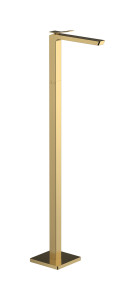 Высокий смеситель для напольной раковины в комплекте с донным клапаном. WE ARE IB wa706cs Brushed Gold Wave