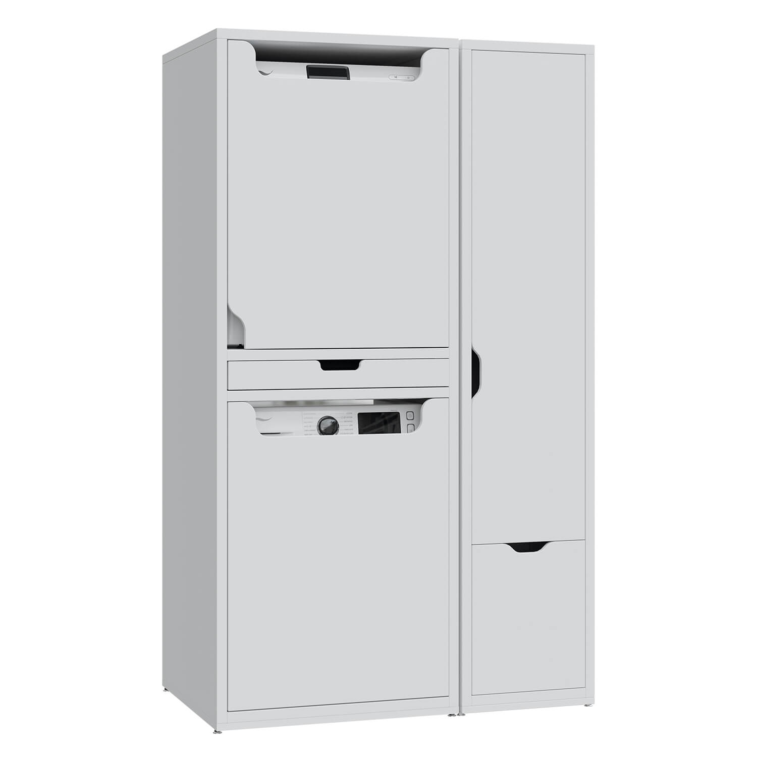 Стирально-сушильная машина и шкаф для швабры / Creavit sun-id-2097059