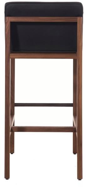 BassamFellows Барный стул, обитый кожей, со спинкой Wood frame dining Cb-543 - Вид №4