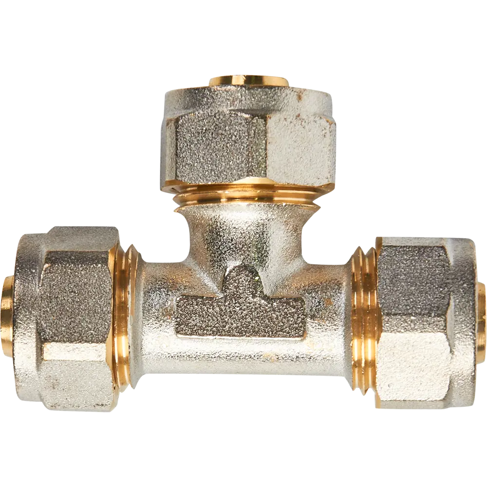 Тройник Aquasfera 16 мм никелированная латунь 027-9014 82890157 STLM-2142833  - Вид №1