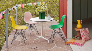 Круглый стол из меламина со спицами