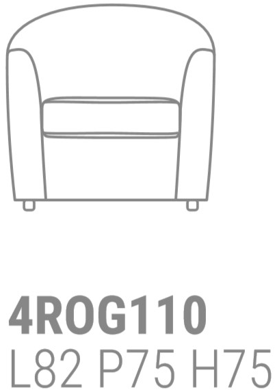 Marelli Кресло из ткани с подлокотниками Roger sun-id-1412051 - Вид №4