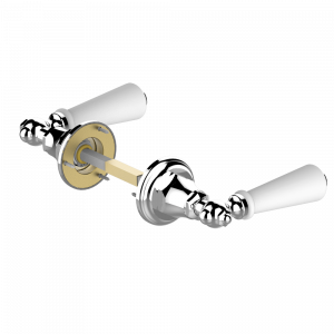 G28-638 Ручка дверная двухсторонняя - 7 мм стержень Thg-paris 1900 с рукоятками Хром