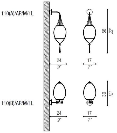 Aiardini Настенный светильник из дутого стекла Tango sun-id-1476933 - Вид №1