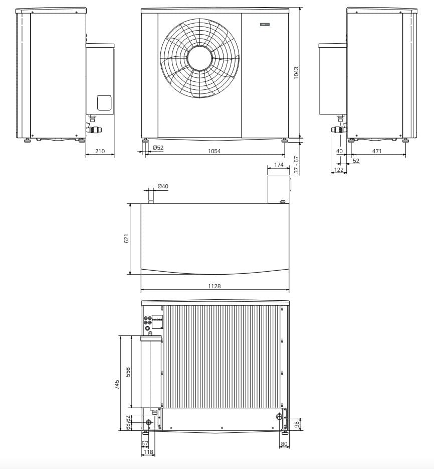 Воздушный/водяной тепловой насос NIBE серия-S ARCH-00032703 - Вид №2