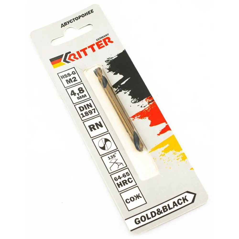 Сверло спиральное по металлу HSS-G Ritter EC 4.8x62 мм 89391887 STLM-2055895  - Вид №1