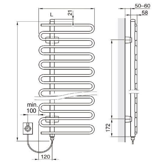 COBRA Arbonia Эл. п/сушитель Arbonia 5843 - Вид №3