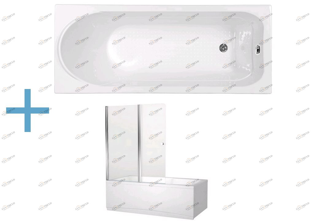 Акриловая ванна Aquanet West 150x70 (+ шторка Aquanet Alfa 4 NF6222-pivot) 0023976000196049