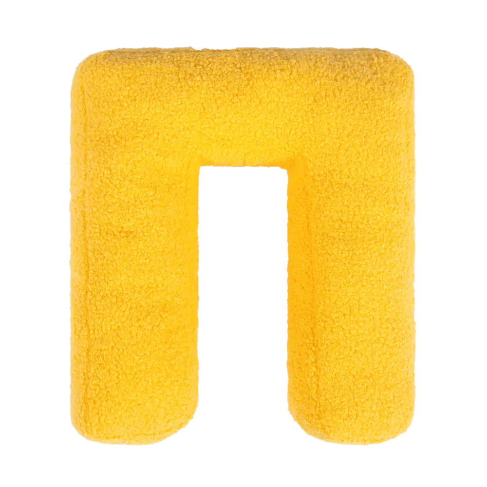 Декоративная подушка Буква П 20×40 см жёлтая 89428281 СТОЛИЦА ТЕКСТИЛЯ STLM-1573517