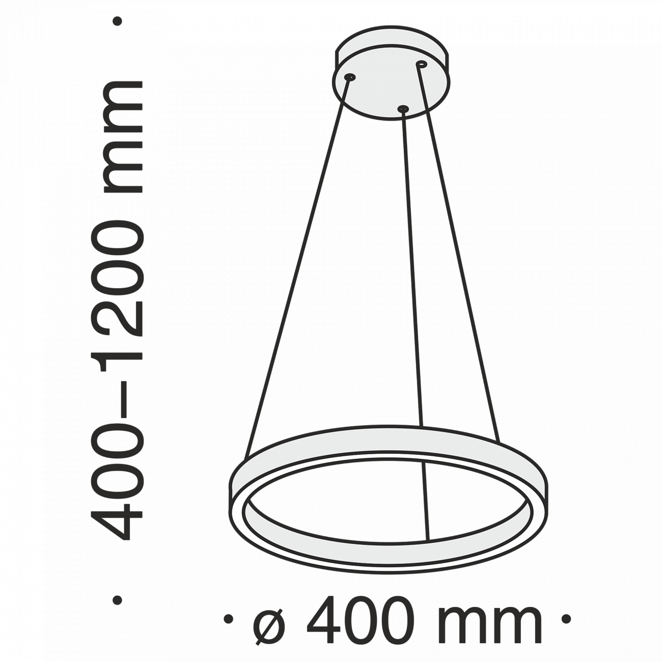 Светильник подвесной светодиодный с алюминиевым плафоном 40 см черный Rim MOD058PL-L22B4K TECHNICAL TECHNICAL 00-3957054 Черный  - Вид №5