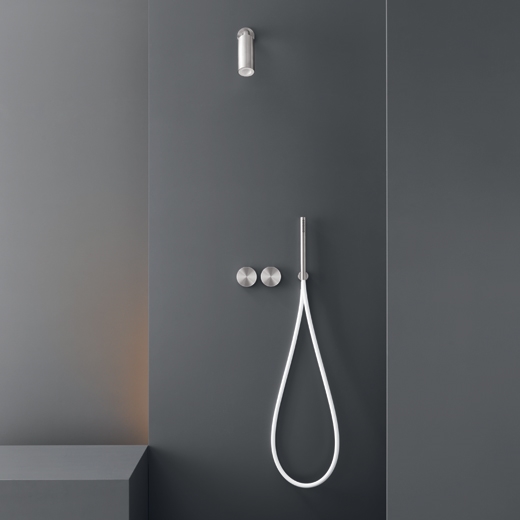 Настенный 2 прогрессивные смесители, установленные для ванной / душа с цилиндрический ручной душ диаметр 18 м т  GIO25 CEADESIGN  - Вид №2