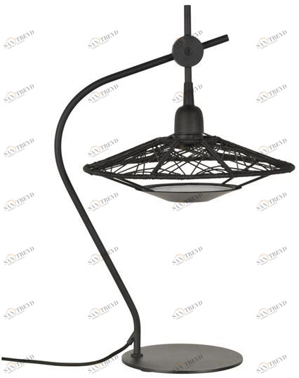 Forestier Настольная лампа с фиксированным кронштейном из металла и хлопка Carpa 21282