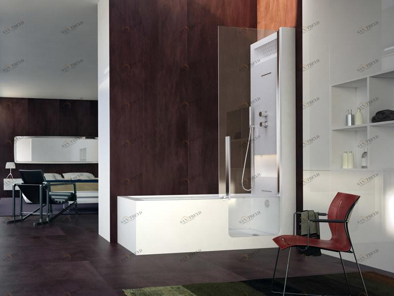 Glass1989 Ванна с душевой кабиной с дверцей Home & spa rituals sun-id-1375738