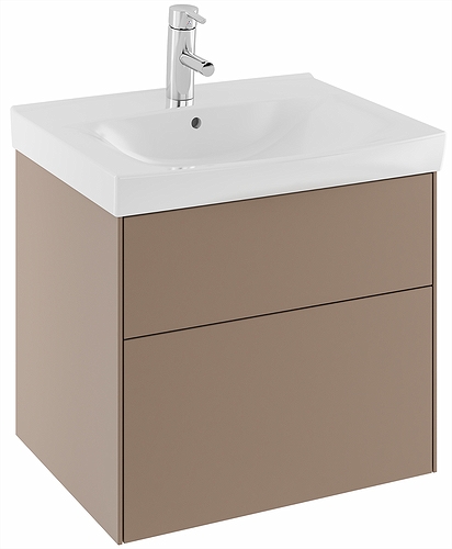 42553 IFO Sense тумба под умывальник с двумя ящиками, W = 600 мм, W1 = 622 мм, темно-серый - Вид №6